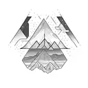 mountain, past present future, change tattoo design idea