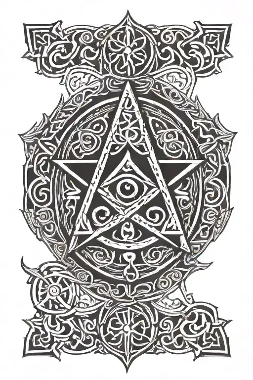 celtic masonic square and compass tattoo design idea