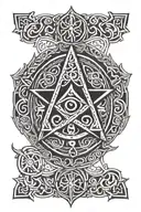 celtic masonic square and compass tattoo design idea