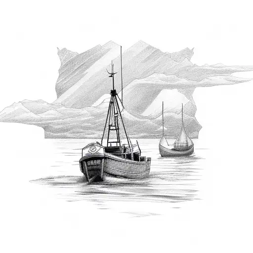 Fishing Boat Tattoo
