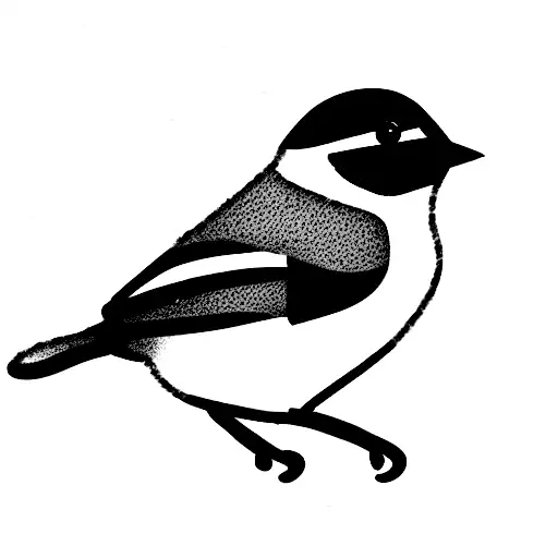chickadee on nutmeg plant tattoo design idea