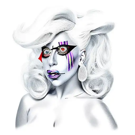 Lady Gaga with her costume from The Monster Ball Tour tattoo design idea