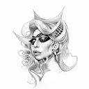 Lady Gaga tattoo design idea