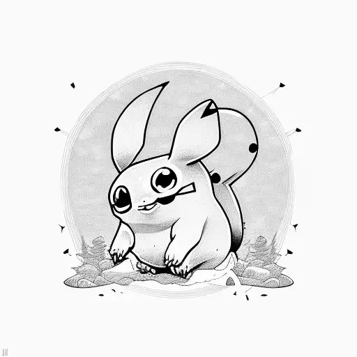 pickachu  tattoo design idea