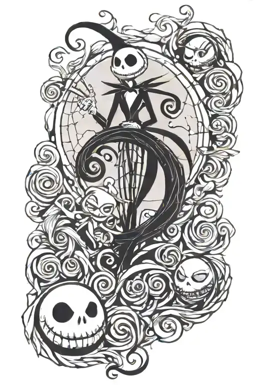 nightmare before Christmas tattoo design idea