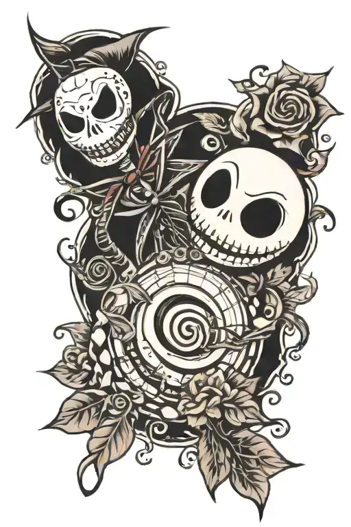 nightmare before Christmas tattoo design idea
