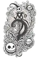 nightmare before Christmas tattoo design idea