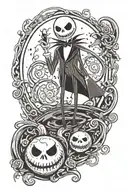 nightmare before Christmas tattoo design idea