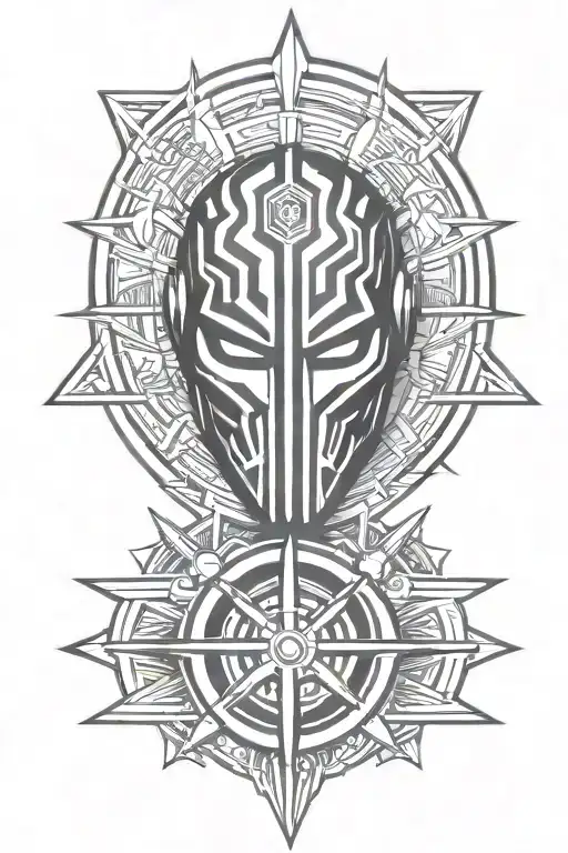sith empire symbol, mixed with the star wars the old republic havoc squad symbol, mixed with darth maul symbol tattoo design idea