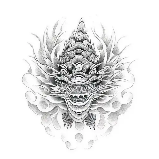 coi fish tattoo design idea