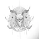 Alana and Oscar  tattoo design idea