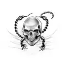 design a tattoo with a combination of a scorpion and a skull tattoo design idea