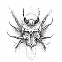 design a tattoo with a combination of a scorpion and a skull tattoo design idea