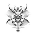 design a tattoo with a combination of a scorpion and a skull tattoo design idea
