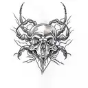 design a tattoo of a scorpion with details of skull on his arms and tail tattoo design idea