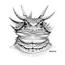  full body horned toad tattoo design idea
