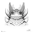  full body horned toad tattoo design idea