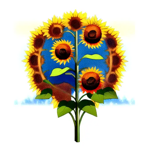 sunflower  tattoo design idea