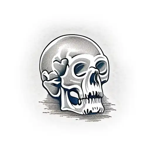 dopamine bottle versed on a monkey skull  tattoo design idea