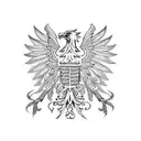polish eagle folk art style tattoo design idea