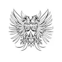 polish eagle folk art style tattoo design idea