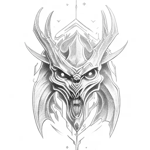 elder scrolls daedric writing tattoo design idea