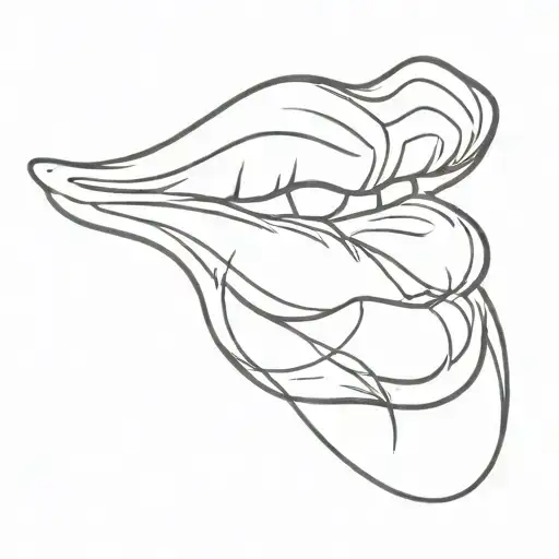 Create a tattoo of lips with the client's name written in a crafty font tattoo design idea