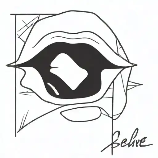 Create a tattoo of lips with the client's name written in a crafty font tattoo design idea