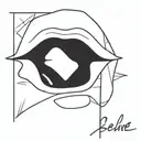 Create a tattoo of lips with the client's name written in a crafty font tattoo design idea