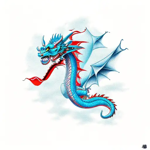 Dragon chino  tattoo design idea