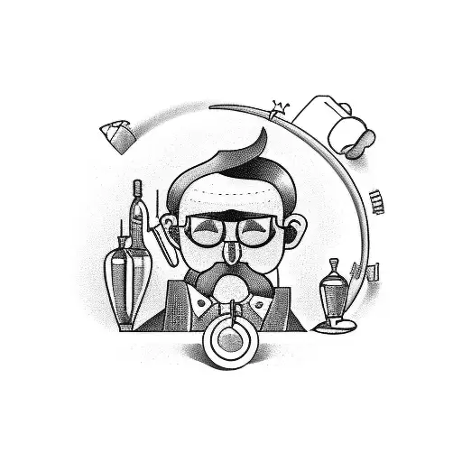 bartender tool tattoo design idea
