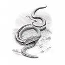 striking snake  tattoo design idea