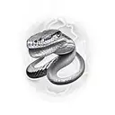 striking snake  tattoo design idea