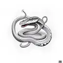 striking snake  tattoo design idea