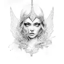 Angel Ak tattoo design idea