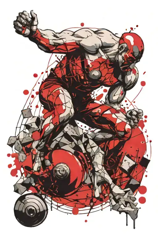 Sisyphus pushing his rock tattoo design idea