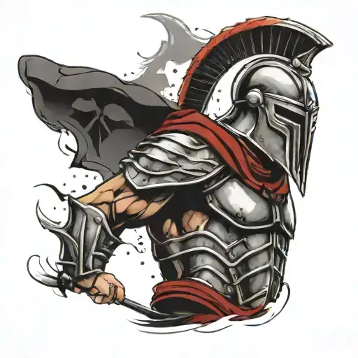 300 Spartans warrior tattoo design idea