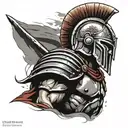 300 Spartans warrior tattoo design idea