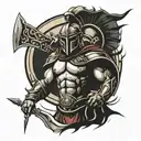 300 Spartans warrior tattoo design idea