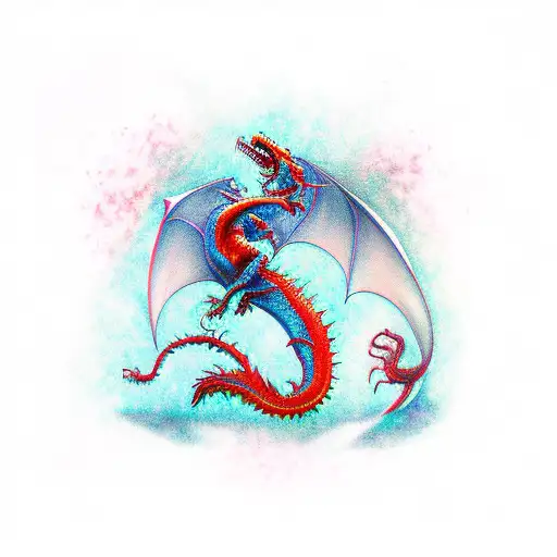 altered carbon dragon eating tail tattoo design idea