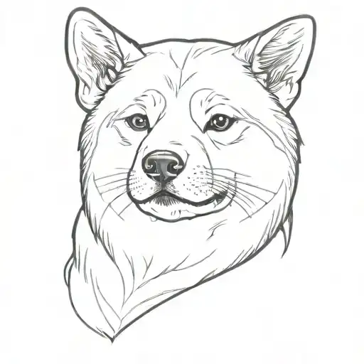 Two Shiba Inu tattoo design idea