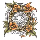 Nature and Serenity Courage Wisdom tattoo design idea