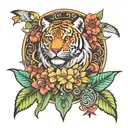 Nature and Serenity Courage Wisdom tattoo design idea