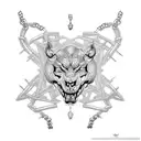  adan creation with chains tattoo design idea