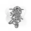  adan creation with chains tattoo design idea