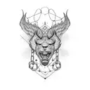  adan creation with chains tattoo design idea