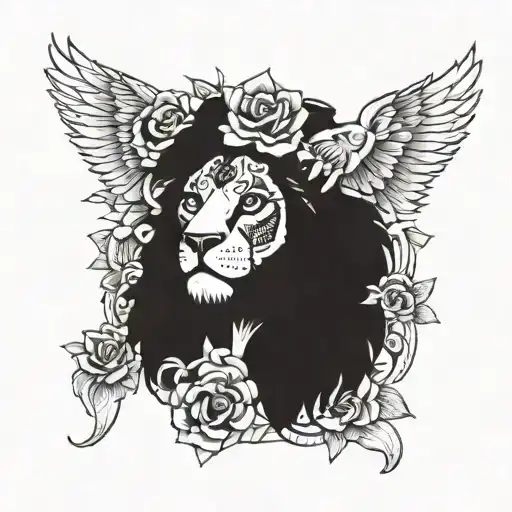 lion time day of the dead 1985 burnette rose hummingbird anchor jesus charlotte tattoo design idea