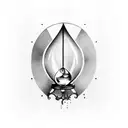 gothic hourglass tattoo design idea