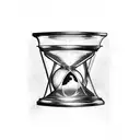 gothic hourglass tattoo design idea