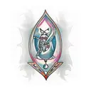 gothic hourglass tattoo design idea